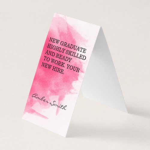 Wine Stain  Watercolor  Cheers Business Card
