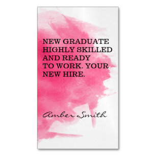 Wine Stain Watercolor Cheers Business Card Magnet