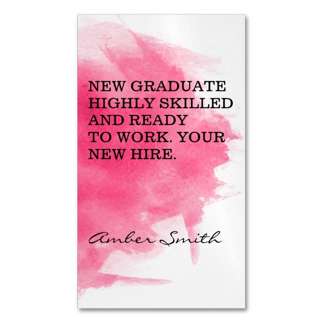 Wine Stain | Watercolor | Cheers Business Card Magnet (Front Vertical)