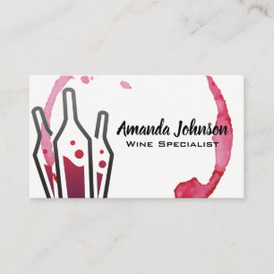 Wine Stain Wine Bottles Business Card
