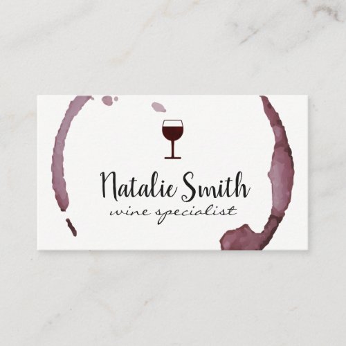 Wine Stain wine glass Business Card