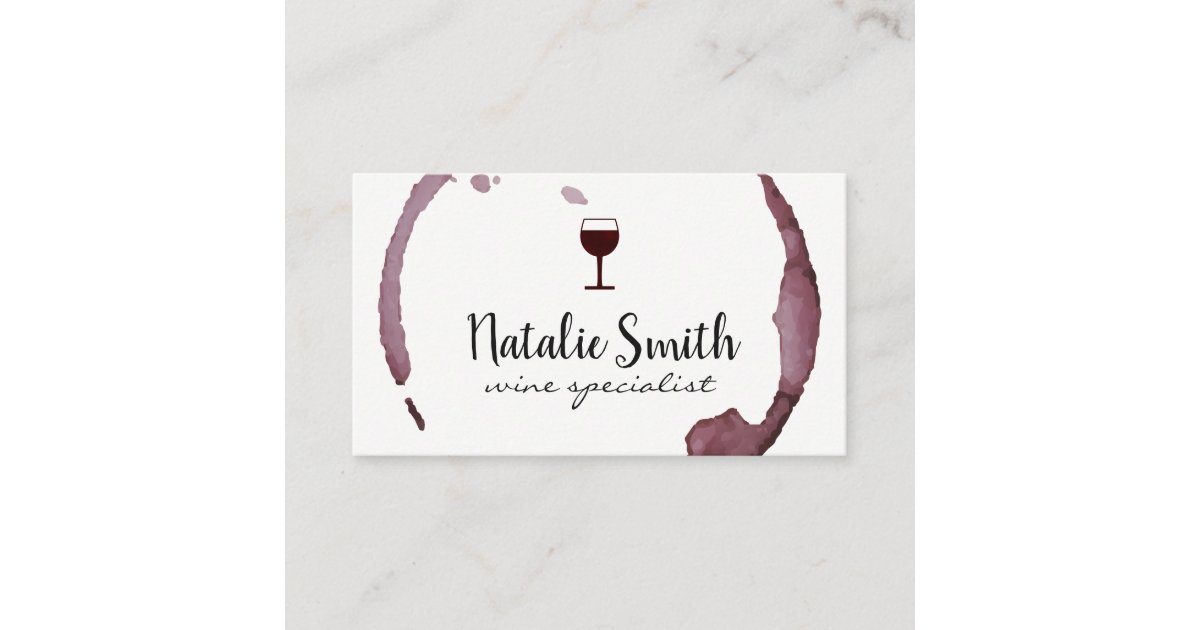 Wine Stain (wine glass) Business Card Zazzle
