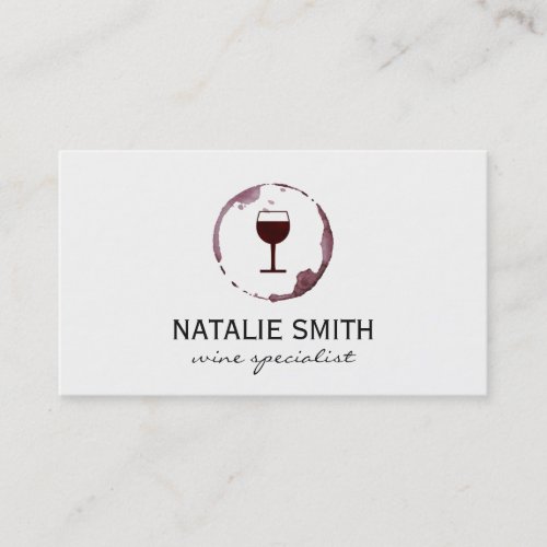 Wine Stain wine glass Business Card