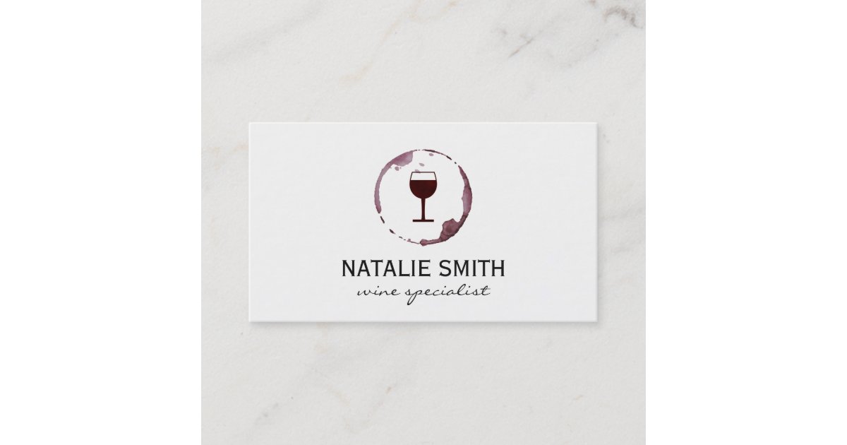 Wine Stain (wine glass) Business Card Zazzle