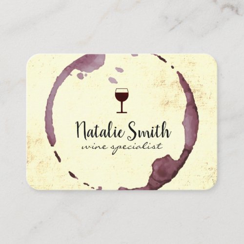 Wine Stain wine glass Business Card
