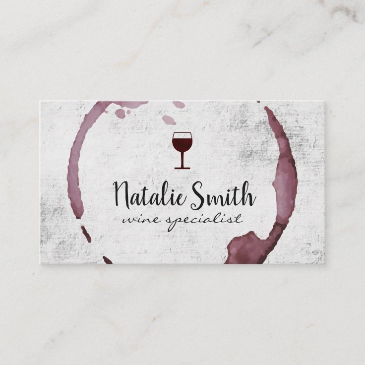 Wine Stain (wine glass) Business Card Zazzle