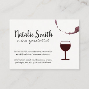 Wine Stain (wine glass) / Sommelier Business Card