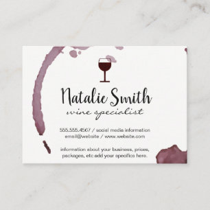 Wine Stain (wine glass) / Variation Business Card