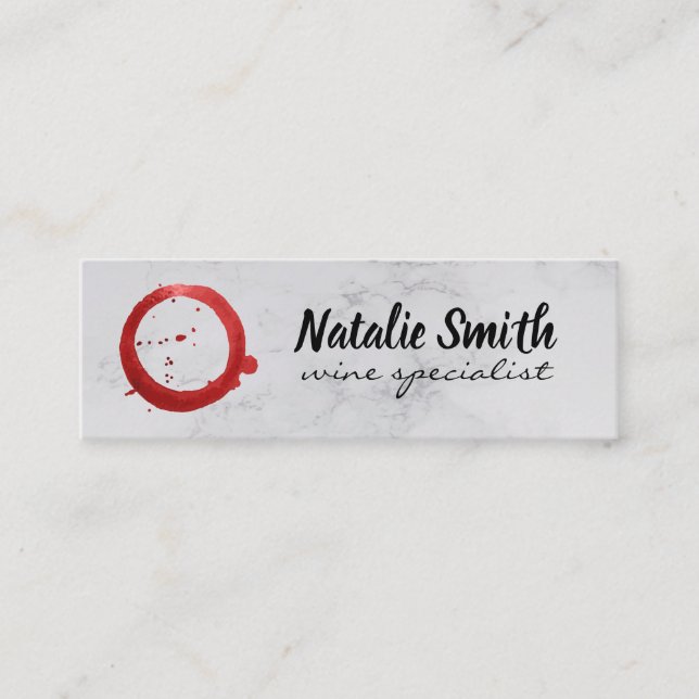 Wine Stain | Wine Specialist Mini Business Card (Front)