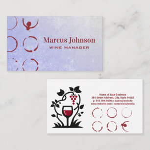 Wine Stain Wine Vine Logo Business Card