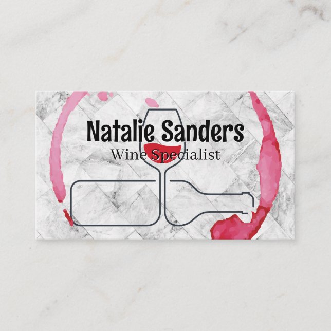 Wine Stain | Winery Logo Business Card (Front)