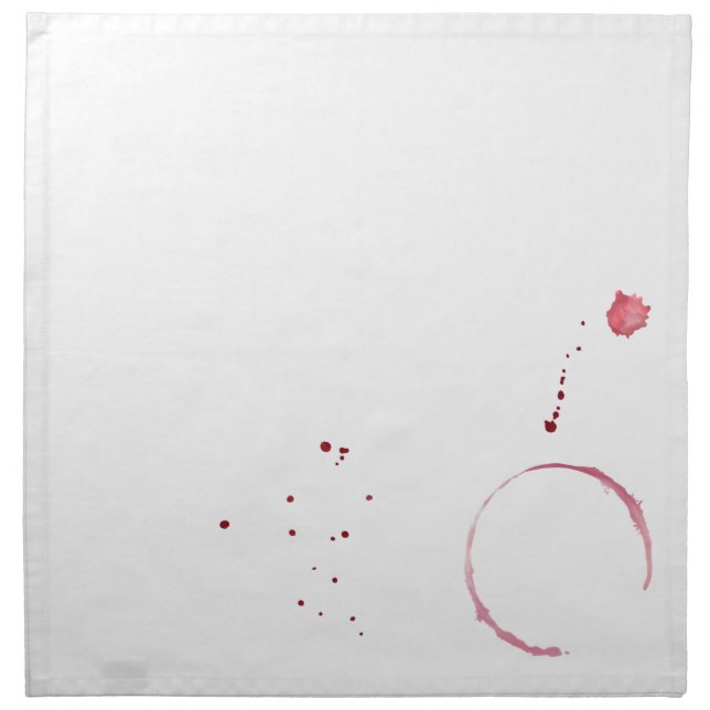 Wine Stained Trick Parchment Artist Studio Cloth Napkin (Front)