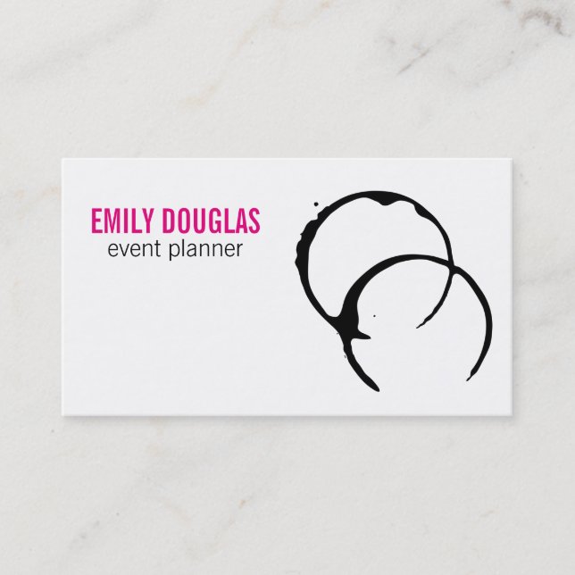 Wine Stains (black) Business Card (Front)