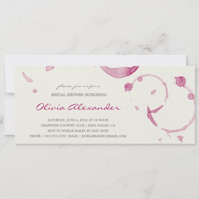 WINE STAINS | BRIDAL SHOWER INVITATION (Front)