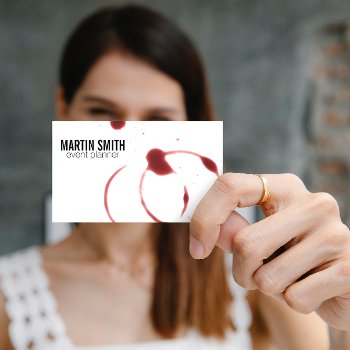 Wine Stains Business Card by lovely_businesscards at Zazzle