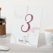 Wine Stains Wedding Tabletop Signs
