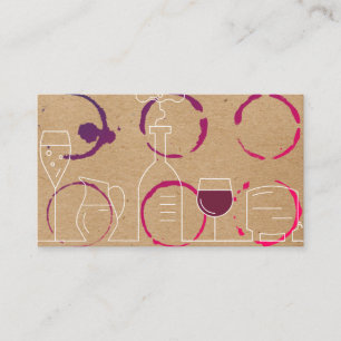 Wine Stains Wine Line Art Business Card