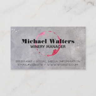 Wine Stains Winery Business Card
