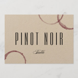Wine Stains Winery Vineyard Table Card Number