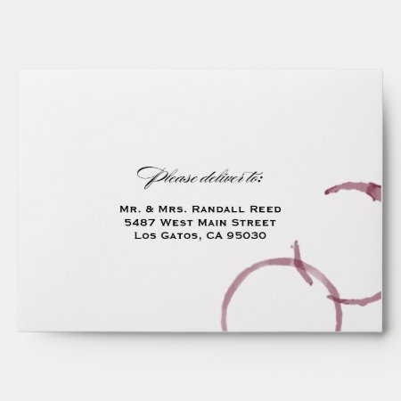 Wine Stains Winery Vineyard Wedding Envelope
