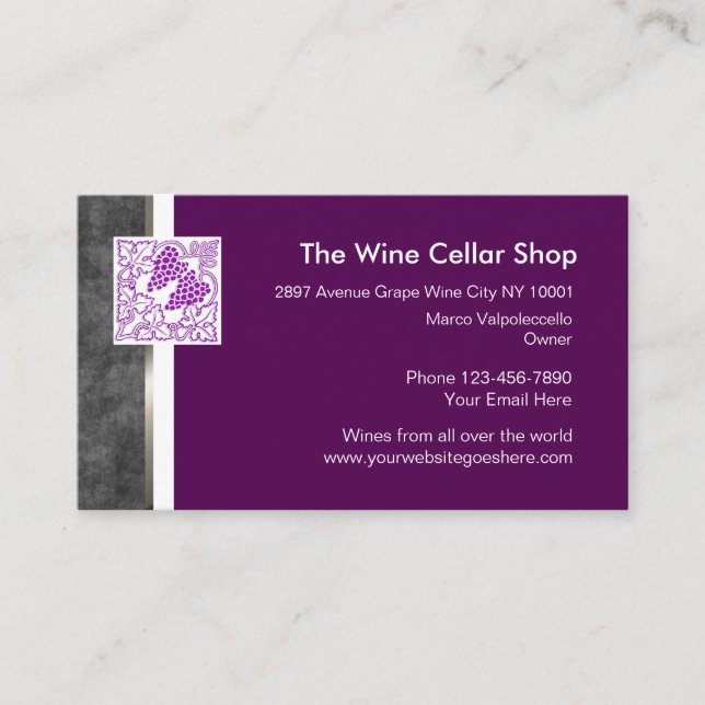 Wine Store Business Card (Front)
