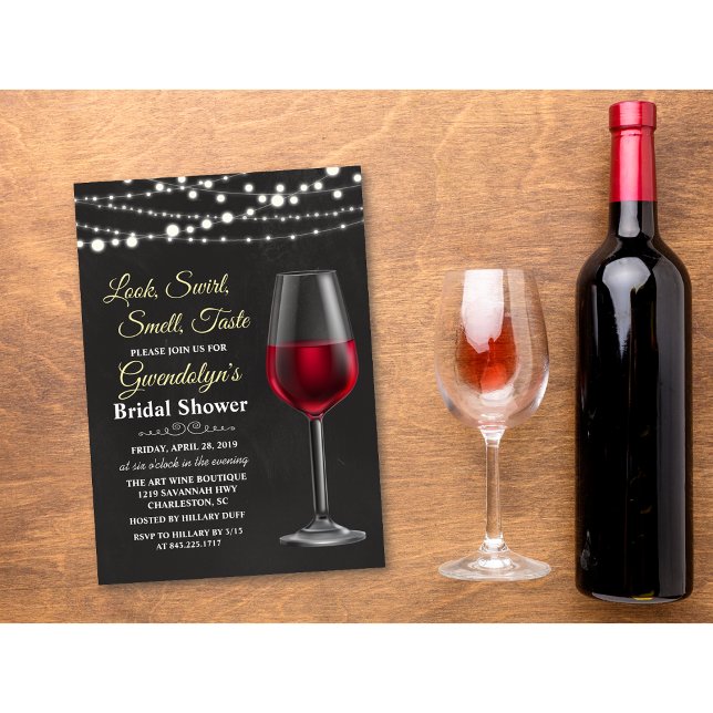 Wine String Lights Bridal Shower Invitation (Creator Uploaded)