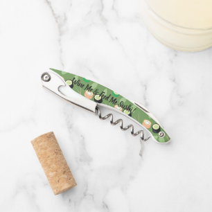 Wine & Sushi Green Monogram Waiter's Corkscrew