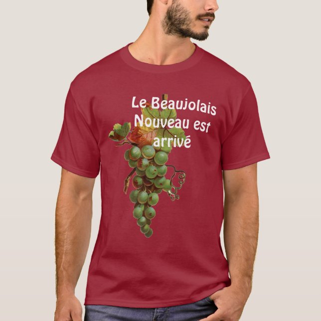 Wine T shirt Beaujolais Nouveau est arrive (Front)