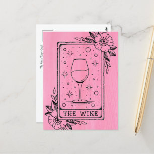 Wine Tarot Card Postcard
