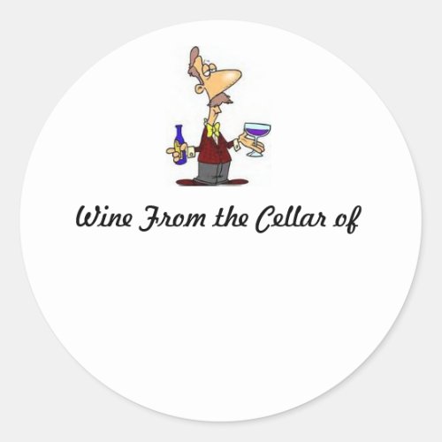 Wine_Taster Wine From the Cellar of Classic Round Sticker
