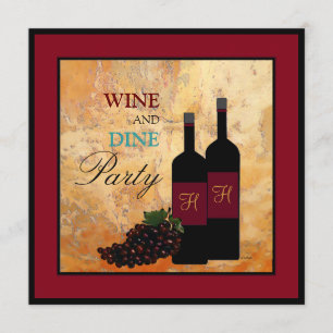 Wine Tasting and Dinner Party Invitation