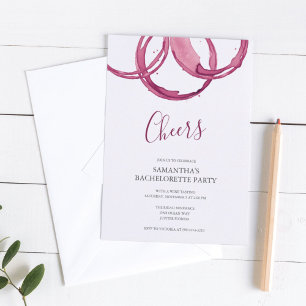 Wine Tasting Bachelorette Party Invitation