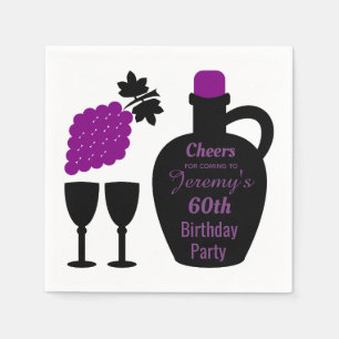 Wine tasting Birthday Milestone Custom Napkins