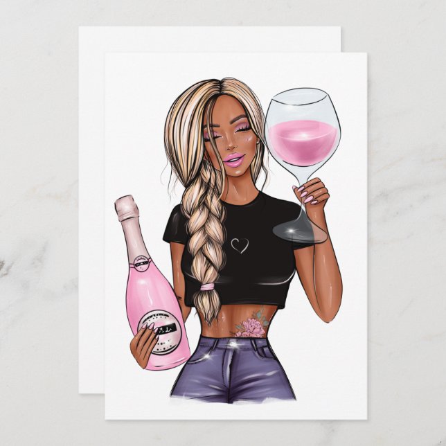 Wine Tasting Bridal Shower Invitation (Front/Back)