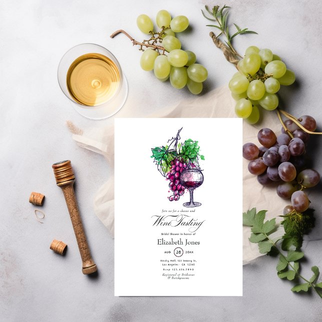Wine Tasting Bridal Shower Invitation (Creator Uploaded)