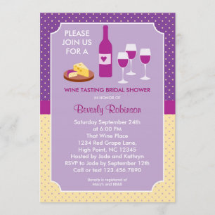 Wine Tasting Bridal Shower Invitation