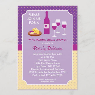 Wine Tasting Bridal Shower Invitation