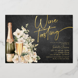 Wine Tasting Bridal Shower Invitation Foil Invitation