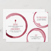 Wine Tasting Bridal Shower Invitation Red (Front/Back)
