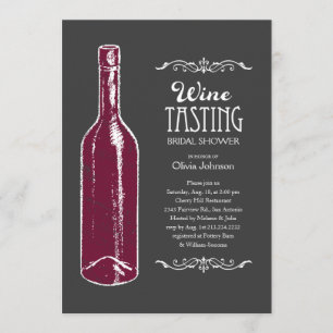 Wine Tasting Bridal Shower Invitations