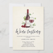 Wine Tasting Bridal shower invite Rustic Winery (Front)
