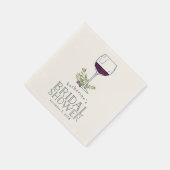 Wine Tasting Bridal Shower Paper Napkins (Corner)