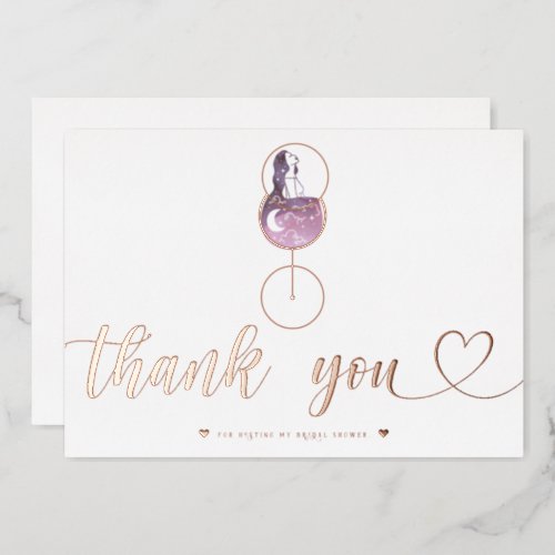 Wine Tasting Bridal Shower Script Thank You Card