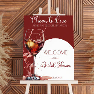 Wine Tasting Bridal Shower Welcome Foam Board