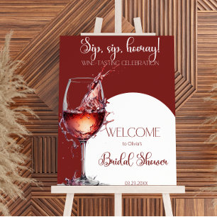 Wine Tasting Bridal Shower Welcome Foam Board