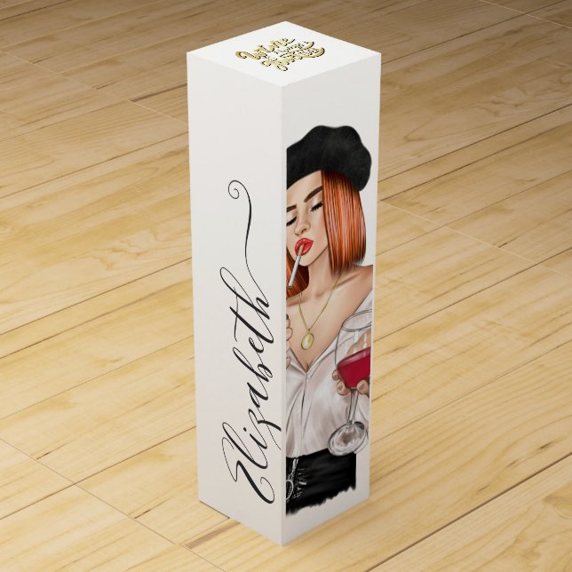 Wine Tasting Bridal Shower Wine Box (Front)