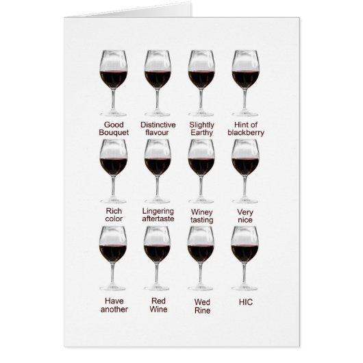 Wine tasting cards (Front)