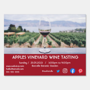 wine tasting charity vineyard food drink festival sign