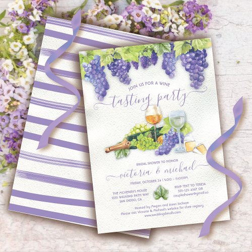 Wine Tasting Cheese Vineyard Party Invitation