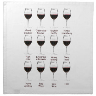 Wine tasting cloth napkin